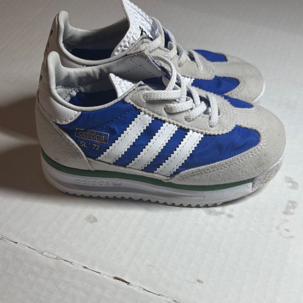 Adidas SL 72 Toddler size 8 Kids Blue and White Sneakers